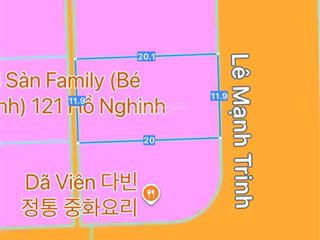 Bán lô đất kín 240m2 đường lê mạnh trinh, ngay biển mỹ khê đà nẵng