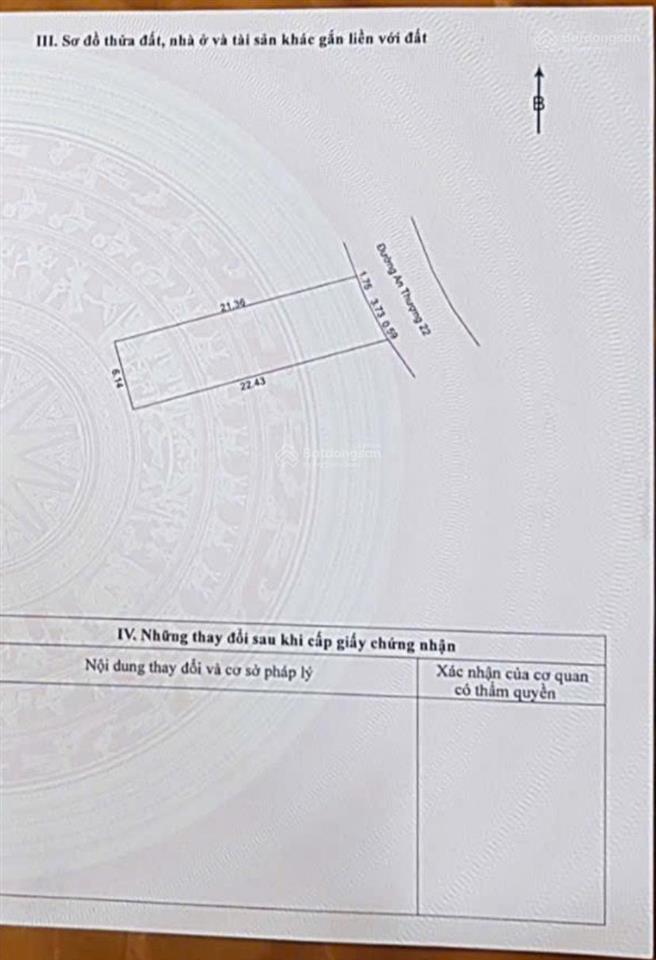 Bán đất 3 mặt tiền đường an thượng 22
