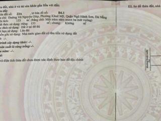 Bán đất mặt tiền biển đường võ nguyên giáp, ngang 7m  12m  15m