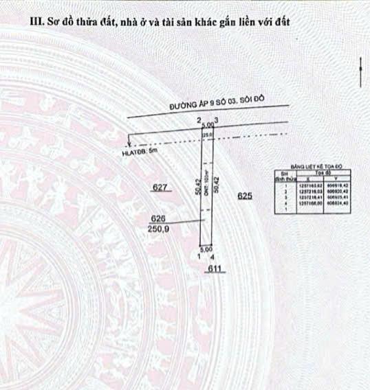 Đất 1 sẹc dh507 phú giáo, bình dương sổ hồng riêng bán đủ 295tr