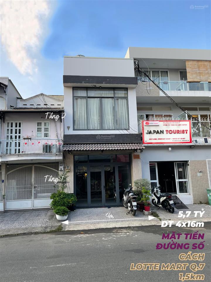 Chỉ 5,7 tỷ mặt tiền 2 tầng 4x16m~64m2 đường số khu nguyễn thị thập q.7