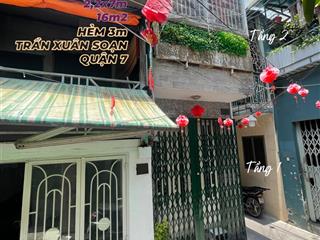 Chỉ 1,9 tỷ, nhà 2 tầng có sổ hồng riêng, đ. trần xuân soạn quận 7 liền kề trung tâm quận 1