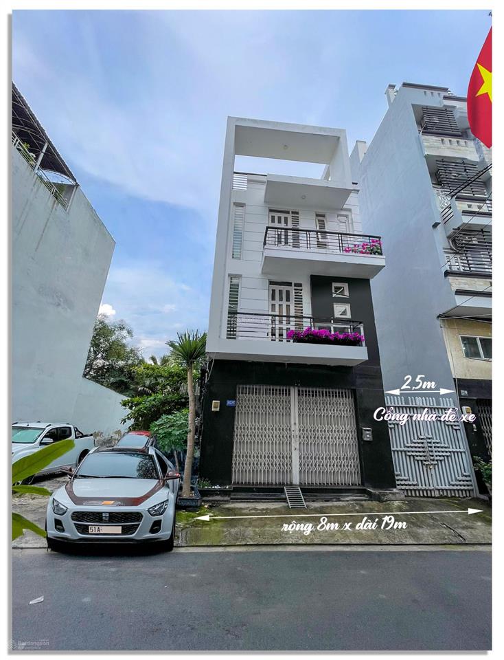 Nhà 4 tầng 8x19m (153m2) hẻm nhựa ôtô 8m huỳnh tấn phát, q7 chỉ 12,95 tỷ (84 triệu/m2)
