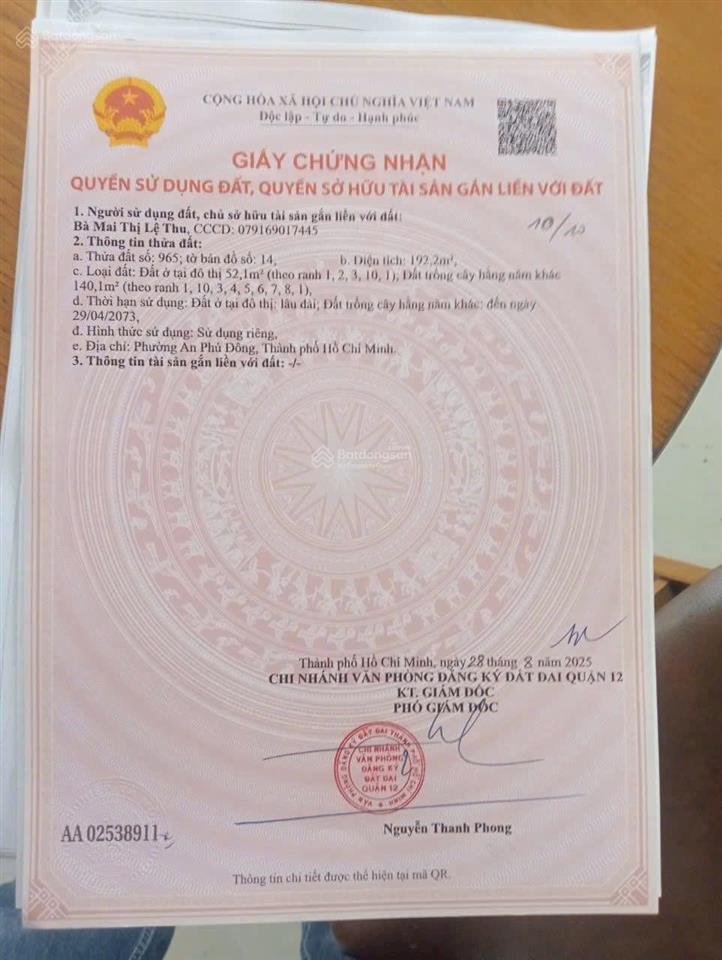 Lô góc đẹp 13x15m 6.58 tỷ thạnh lộc 37