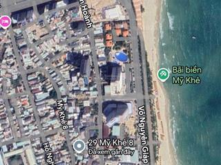 Bán đất tặng nhà cấp 4 mt mỹ khê 8  2 mặt tiền trước sau