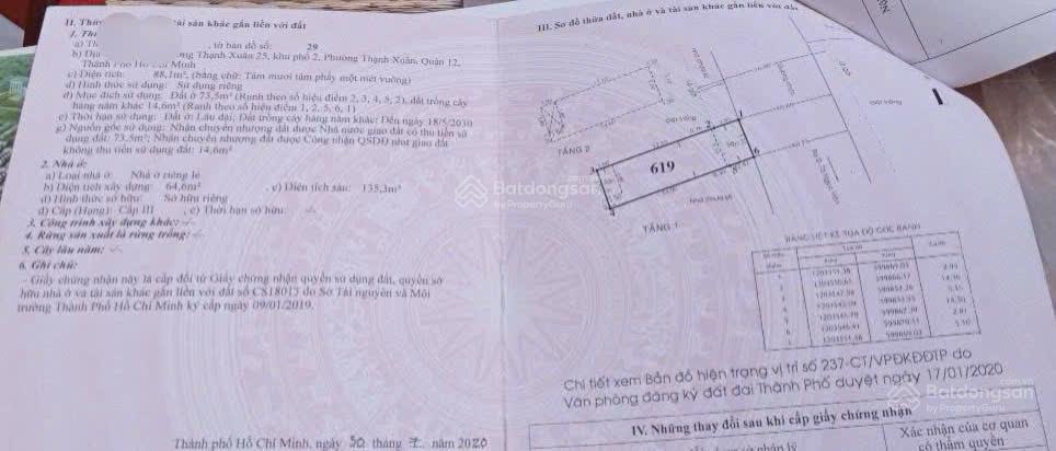 Nhà bán thạnh xuân 25. giá (7 tỷ) 0987 325 ***