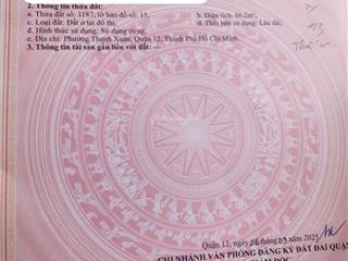 Đất giá rẻ chính chủ. shr. 1/tx52 đường 9m. giá 3.1 tỷ