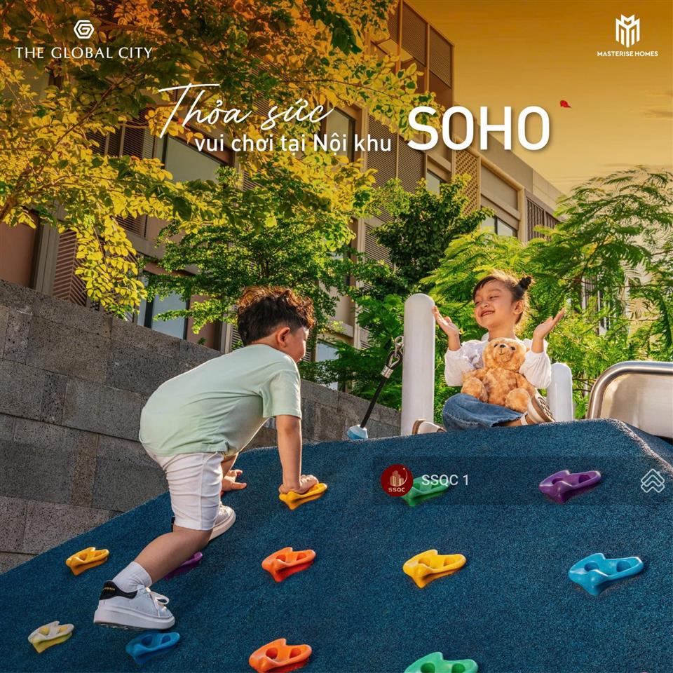 Gía thật 100%  thanh toán từ 20% nhận nhà phố soho liền tay, vị trí độc bản tại the global city