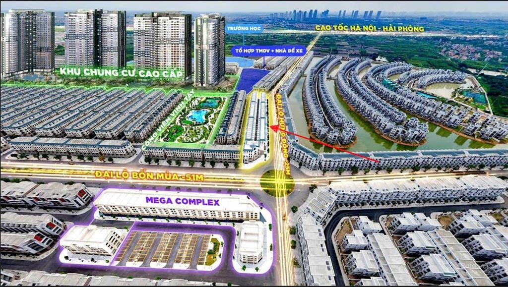 Nhỉnh 11 tỷ sở hữu ngay căn trục đại lộ hừng đông 75m2 mặt đường 25 mét, cạnh chung cư, công viên