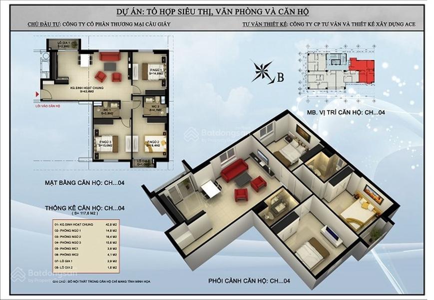 Bán gấp căn hộ 110m2 thiết kế 3pn2vs trung tâm quận cầu giấy (quan hoa) chỉ 8,7 tỷ bao phí