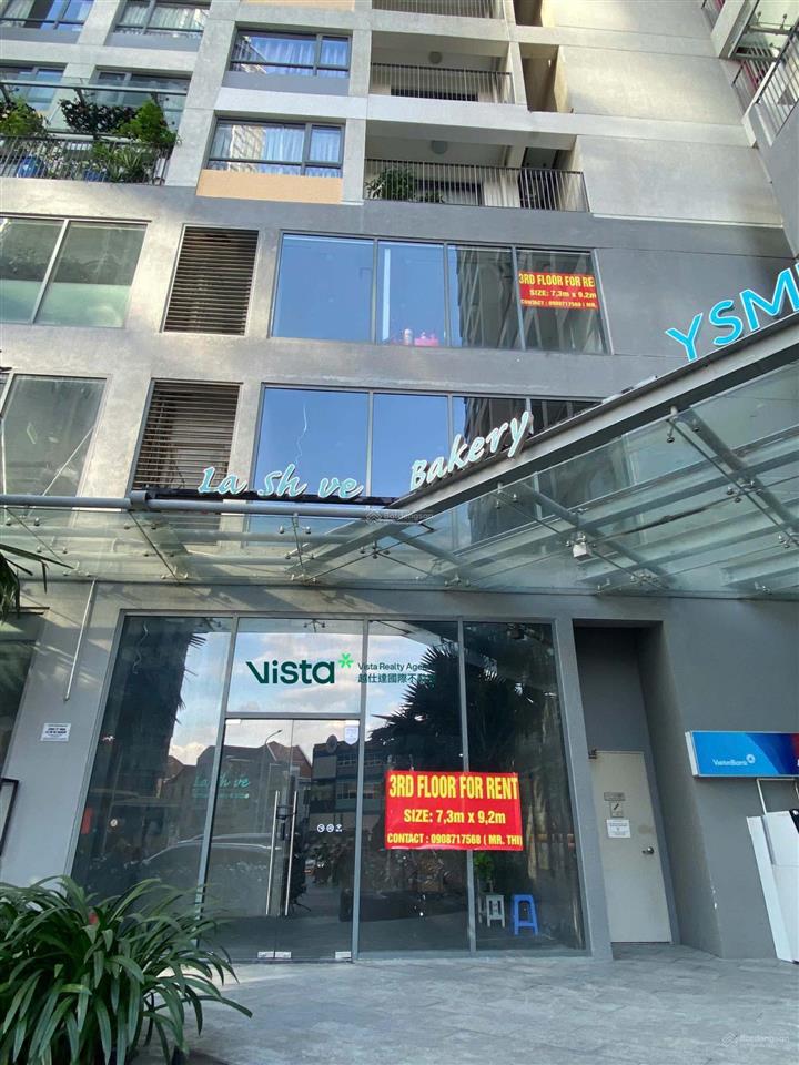 Cho thuê nguyên căn/lẻ tầng shophouse masteri an phú  mặt tiền võ trường toản  2 tầng, 1 trệt