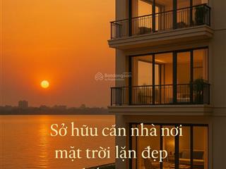 Nguyễn đình thi ngôi nhà nơi mặt trời lặn đẹp nhất hà nội
70m 5 tầng mt 4.8m giá 56 tỷ