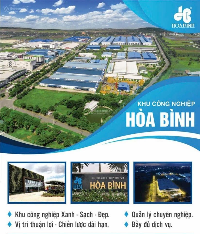 Bán đất trong kcn hòa bình hạ tầng hoàn thiện xây dựng nhà xưởng sx nhiều ngành nghề