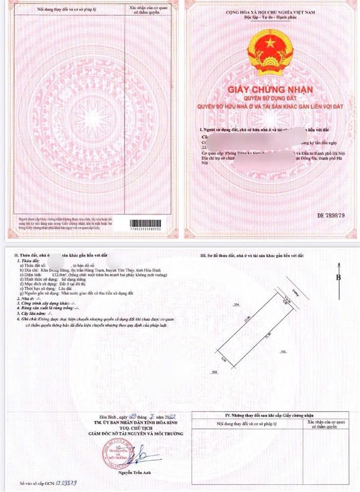 Chỉ 2tỷ có ngay 132m2 đất ở thị trấn, pháp lý đầy đủ