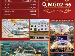 Bán shophouse 72m2, 5,5 tỷ ở hùng vương, đông lương, đông hà, quảng trị