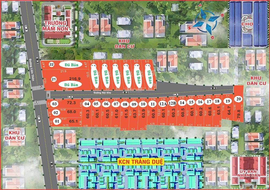 Bán 28 lô fo ngay khu công nghiệp tràng duệ 3 giá chỉ 790triệu 1 lô vị trí siêu đẹp đường nhựa 7m