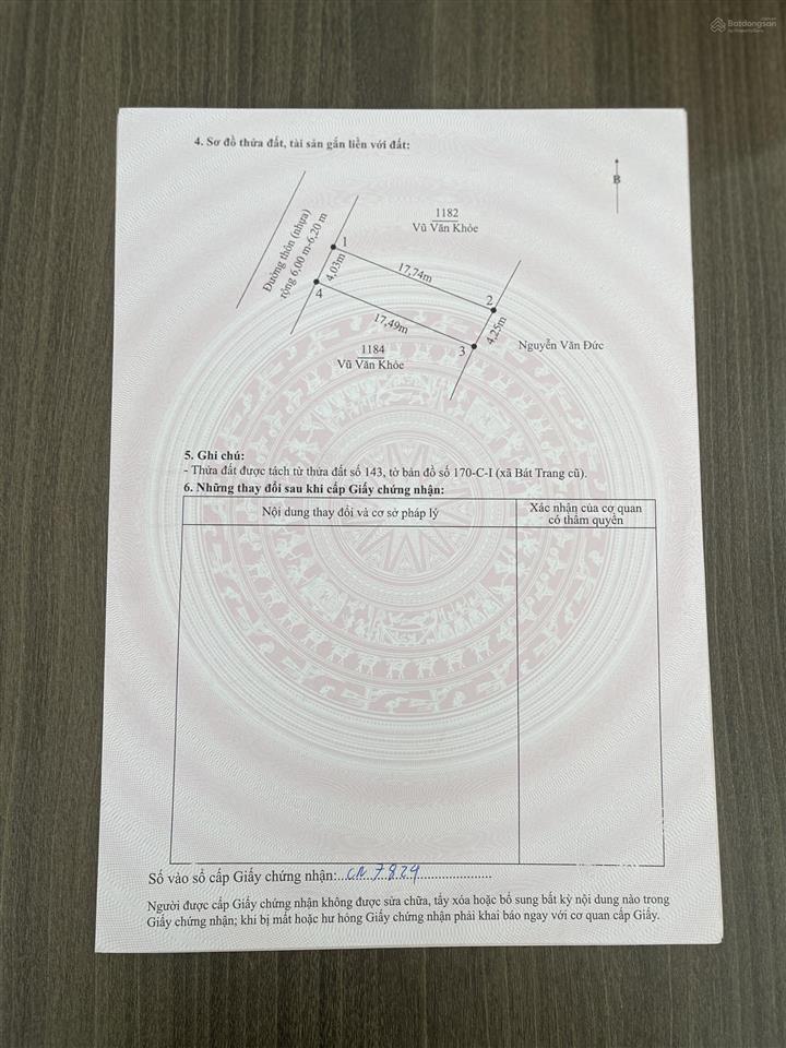 5 lô đẹp f0 bìa hồng sẵn sổ giá chỉ 1 tỷ 450 triệu, sở hữu ngay lô đất tại thôn đại trang gần kcn