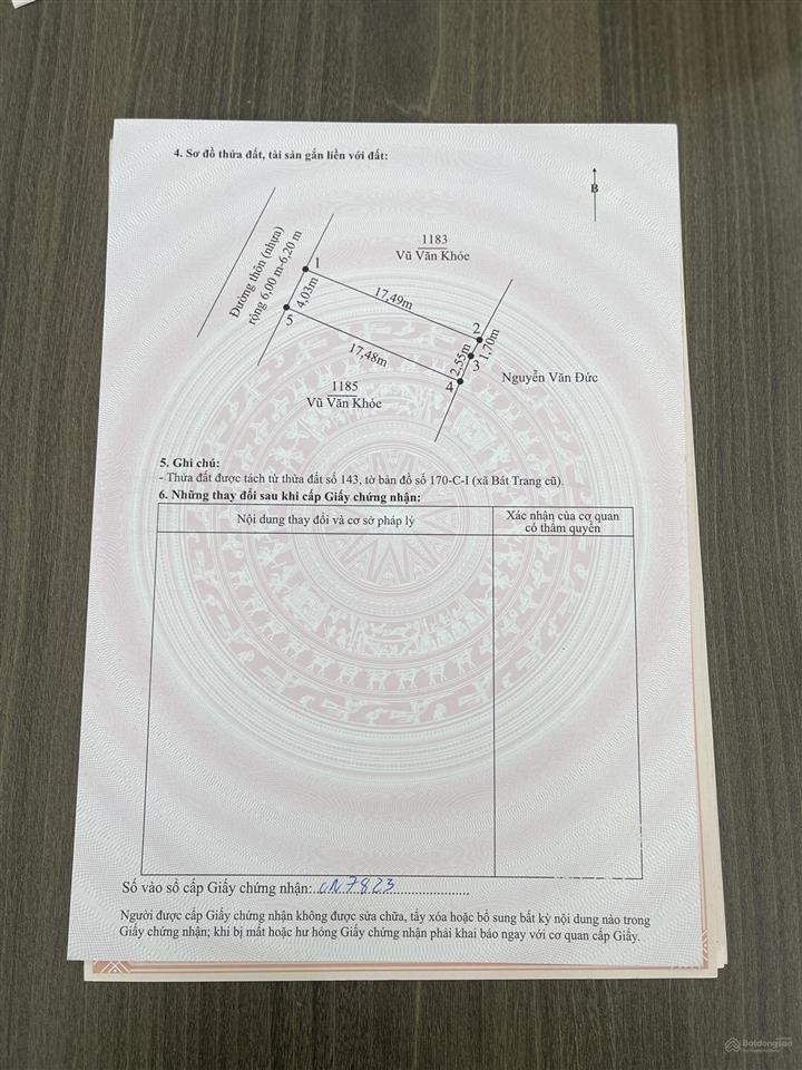 5 lô đẹp f0 bìa hồng sẵn sổ giá chỉ 1 tỷ 450 triệu, sở hữu ngay lô đất tại thôn đại trang gần kcn