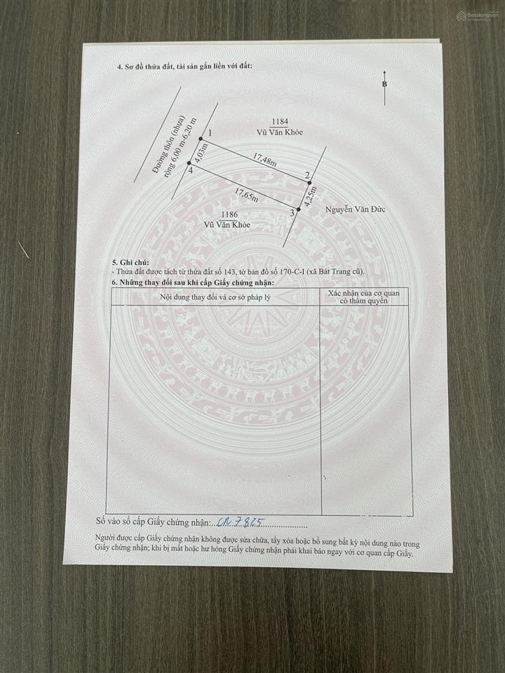 5 lô đẹp f0 bìa hồng sẵn sổ giá chỉ 1 tỷ 450 triệu, sở hữu ngay lô đất tại thôn đại trang gần kcn