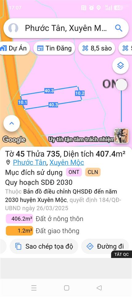 950tr sở hữu lô đất 10x40m x 80m2 tc thuộc xã hồ tràm tphcm