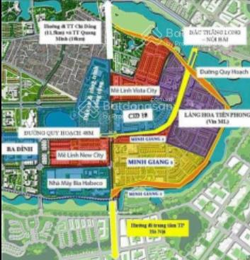 Bán liền kề dự án mê linh new city, lô góc xẻ khe, mặt tiền 8m