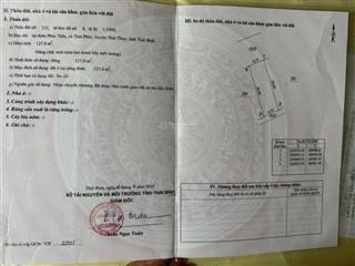 Bán lô đất đẹp mặt đường trục chính xã thái phúc vị trí gần ủy ban, trường học, khu dân c