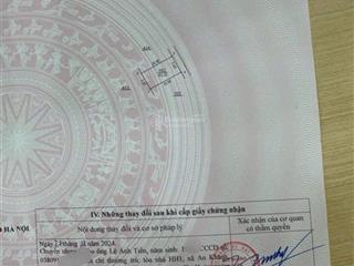 Đất đẹp an khánh hơn 60m2 mặt tiền gần 6m ngõ rộng hơn 3m ô tô vào nhà giá đầu tư chỉ 6,x tỷ