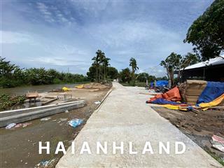 Bán 2 nền liền kề, mặt tiền kênh hè thu 2 gần ngã ba lạc hồng