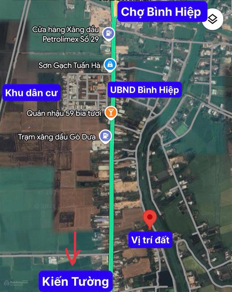Bán đất thổ cư bình hiệp view sông đường 8m