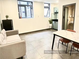 Cho thuê căn hộ 1pn  tone trắng xám hiện đại  full nội thất