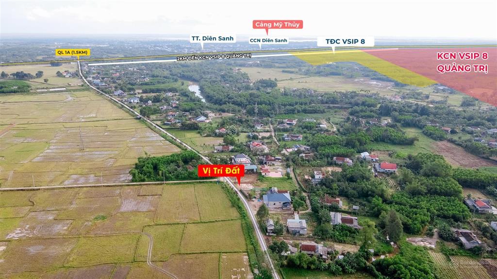Trục đường nhựa sát vách khu công nghiệp tại hải lâm, hải lăng, quảng trị