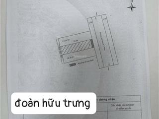 Chính chủ gửi bán lô đất siêu đẹp tặng kèm nhà kho trên đường đoàn hữu trưng. diện tích rộng 156 mé
