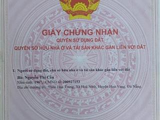 Bán đất thổ cư chính chủ 150m2 xã hòa phong huyện hòa vang gần quốc lộ 14g