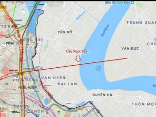 Bán lô đất mặt đường liên xã thôn đại lan  duyên hà  thanh trì, 203m2  mt 7,3m nở hậu giá 19,2tỷ