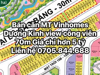 70m2 phân khu mặt trời view công viên dự án vinhomes golden city  vinhomes dương kinh giá hơn 5tỷ