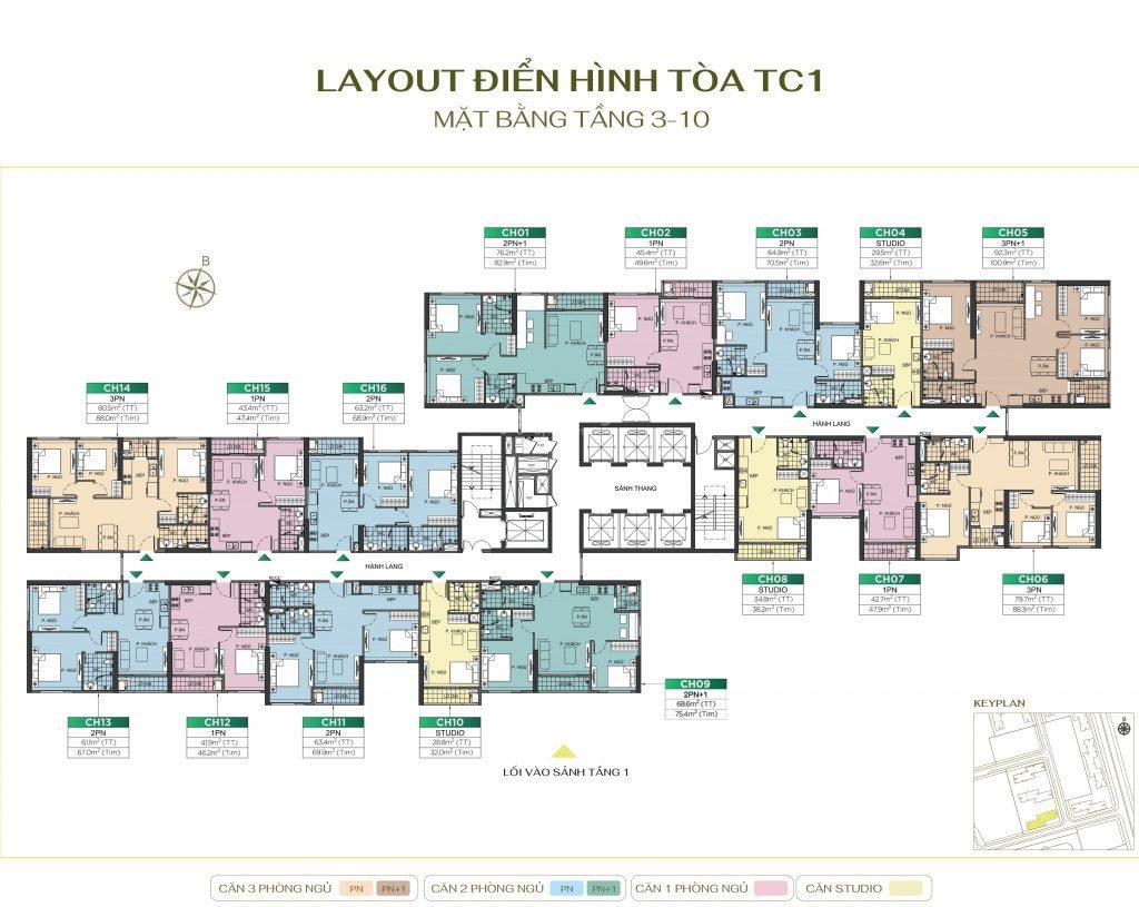 Chính chủ cần bán căn studio 28.9m2, toà tc1 tầng 1510.giá chỉ 1.9 tỷ bao phí,the canopy residences