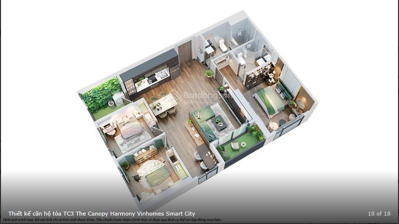 Chính chủ cần bán căn 3pn 80m2, toà tc2 tầng 1512.giá chỉ 5.2 tỷ bao phí,the canopy residences