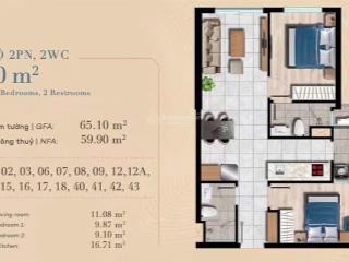 Bán căn hộ 2pn 2wc the gió riverside giá tốt nhất 2,729 tỷ