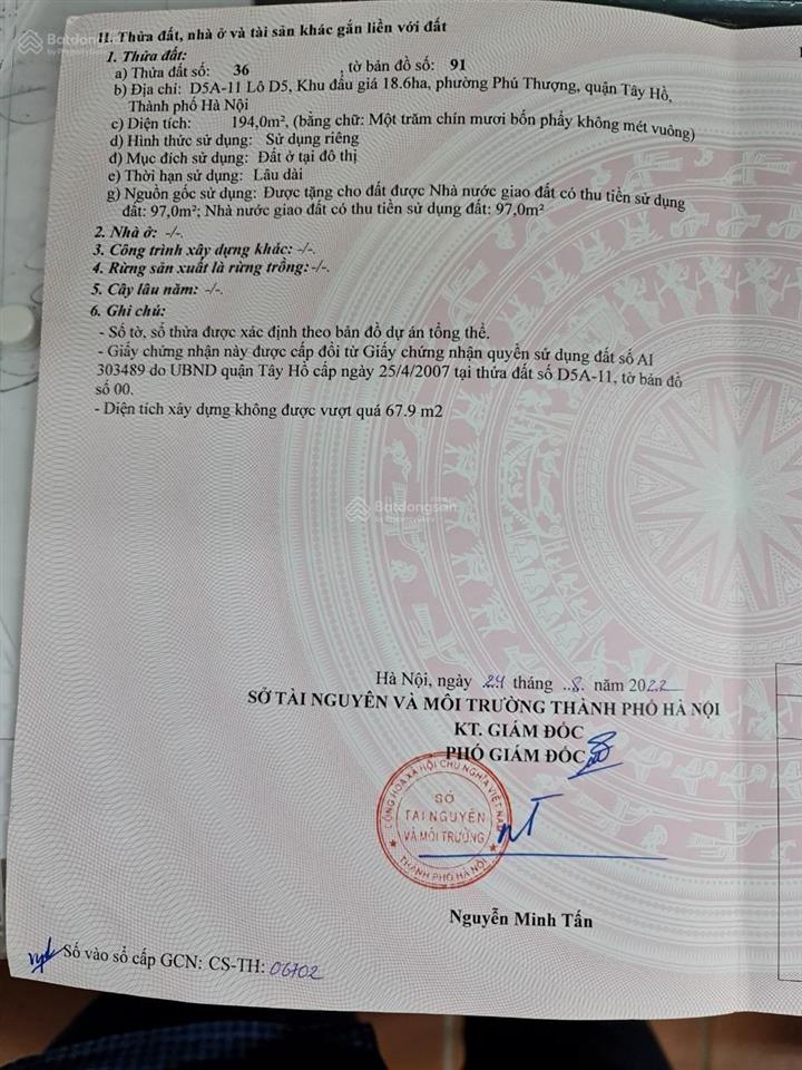 8x tỷ  bán biệt thự vườn đào, lạc long quân, phú thượng, tây hồ, hà nội