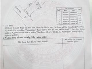 Chính chủ bán đất full thổ cư, 2 mặt tiền, đường liên thôn kinh doanh, oto tránh
