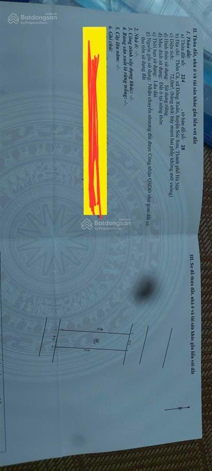 Cần tìm nhà đầu tư cho lô đất tại đông xuân xã sóc sơn hà nội