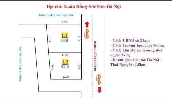 Cần tìm nhà đầu tư cho lô đất tại xuân đồng, sóc sơn, hà nội