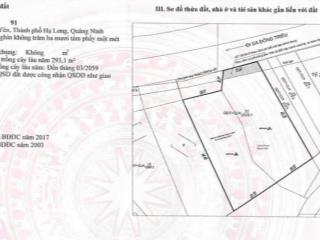 Bán 2038m2 full thổ cư 90% ngã tư đại yên, hạ long, giá 10,8 tr,  ngay 0867 313 ***