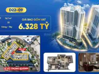 Bn căn hộ 2n, ban công đông thoáng mát, 76.7 m2 chung cư cao cấp kepler land mỗ lao