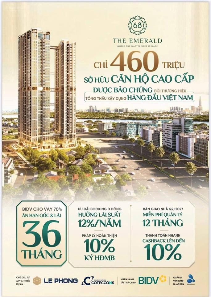 The emerald 68 nhận booking đợt cuối cùng. cơ hội nhận nhận 5 chỉ vàng & chiết khấu 2%