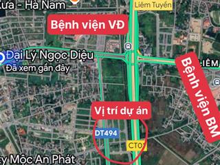 Dự án phân lô vỉa hè hạ tầng đẹp vị trí giữa 2 bệnh viện vđ  bm và ga tàu điện cao tốc đầu tư tốt