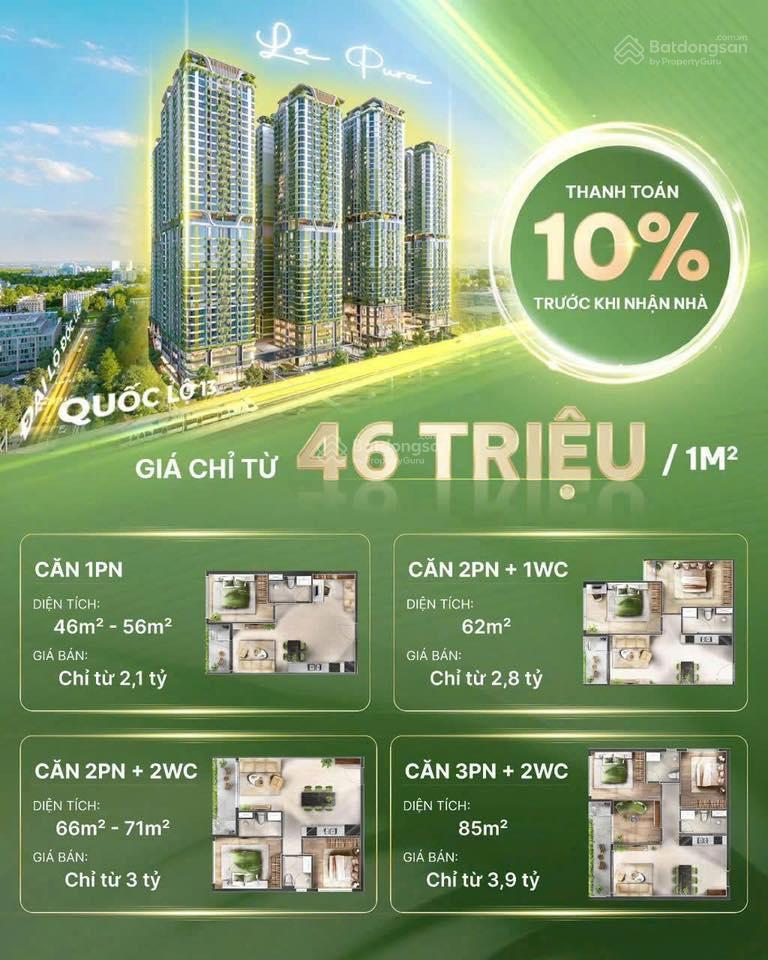 T7/2026 căn hộ cao cấp lusso la pura thanh toán trước 300 triệu, có trạm metro trước nhà