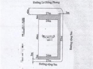 Bán lô 510m2 mặt đường lê hồng phong  xây cao tầng