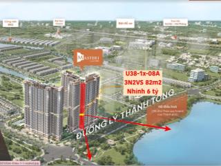 Masteri lakeside 3pn 2vs 82m2 tầng trung view trực diện hồ điều hoà gia lâm 28ha  tầng trung