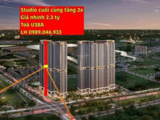 Studio cuối cùng u38a lakeside duy nhất tầng 2x view hồ  vốn 500tr ký hđmb  0989 046 ***